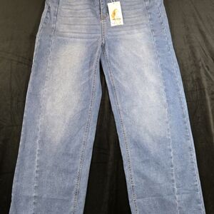 Pretty Garden Women's Jeans Size 12 Straight Leg Rough Hem